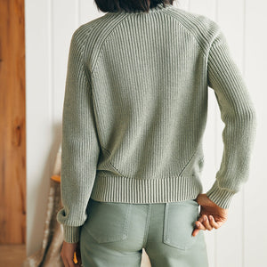 Sunwashed Fisherman Crew Sweater in Shadow - PARK STORY