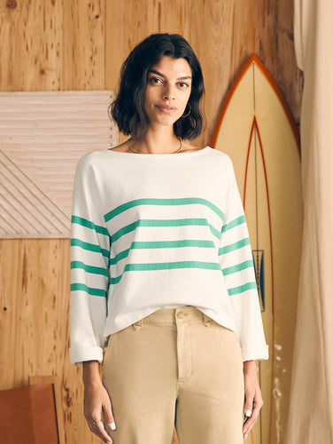 Sport Jersey Long Sleeve Tee in Green Cape May - PARK STORY