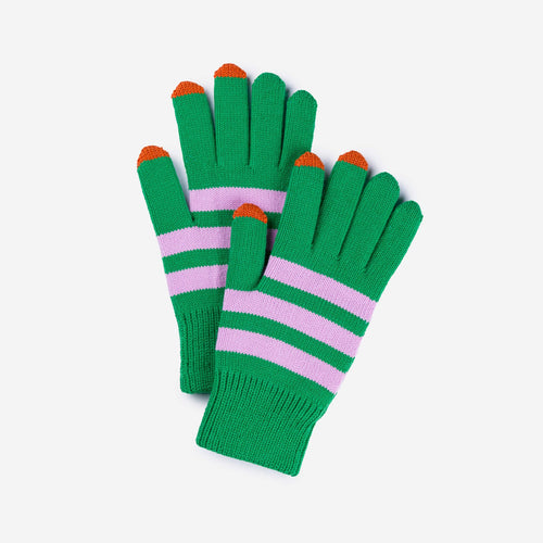 Striped Touchscreen Gloves (multiple colors) - PARK STORY