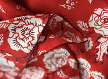 Load image into Gallery viewer, Silk Twill Scarf - Rosy in the Red Hot - PARK STORY
