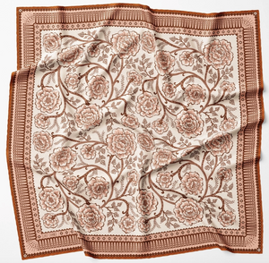 Silk Twill Scarf - Ramble in Sandstone - PARK STORY