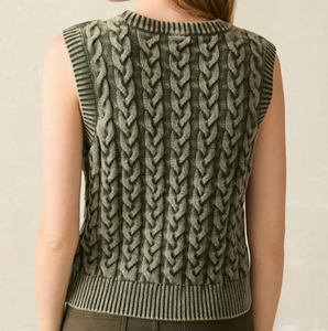 Sunwashed Sweater Vest in Beetle - PARK STORY