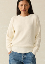 Load image into Gallery viewer, Sunwashed Crew Sweater in White Shell - PARK STORY
