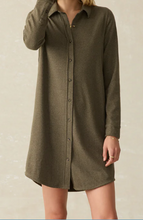 Load image into Gallery viewer, Legend™ Sweater Dress in Olive Melange Twill - PARK STORY
