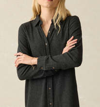 Load image into Gallery viewer, Legend™ Sweater Dress in Heathered Black Twill - PARK STORY
