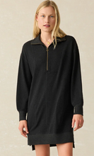 Load image into Gallery viewer, Legend™ Quarter Zip Dress in Heathered Black - PARK STORY
