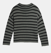 Load image into Gallery viewer, Lamis Stripe Sweater Grey/Black - PARK STORY
