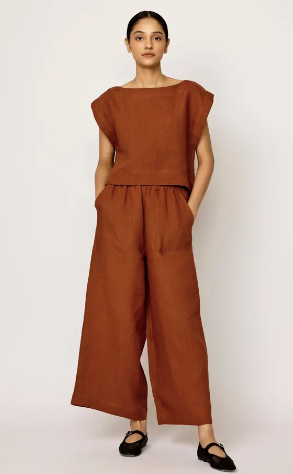 Everyday Crop Pants in Amber - PARK STORY