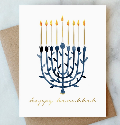 Bright Menorah Hanukkah Greeting Card | Holiday Card - PARK STORY