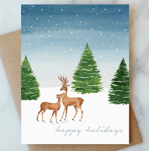 Deer Holiday Greeting Card - PARK STORY