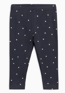 Lennon Ribbed Leggings - Mini Polka / Navy - PARK STORY