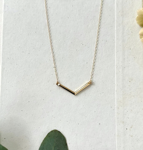 Geo V Bar Necklace - PARK STORY