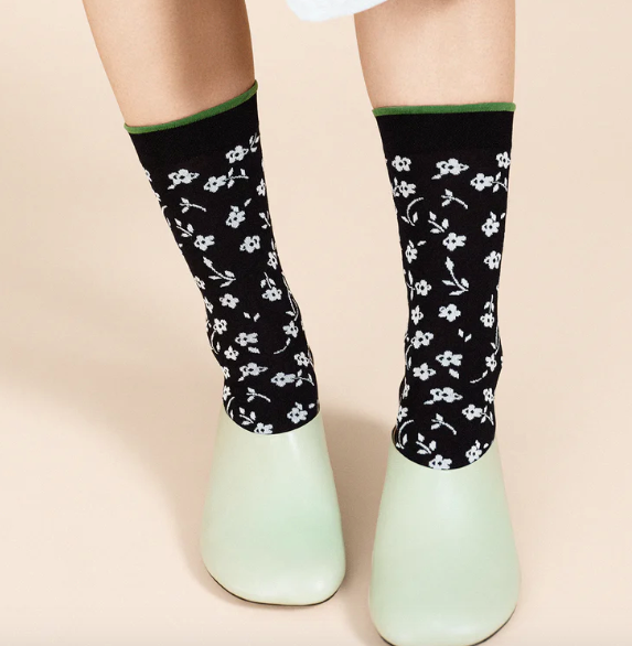 Calico Cotton Crew Black - PARK STORY