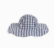 Load image into Gallery viewer, Organic Baby &amp; Kids Seersucker Sun Hat - Marino Gingham - PARK STORY

