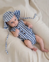 Load image into Gallery viewer, Organic Baby &amp; Kids Seersucker Sun Hat - Marino Gingham - PARK STORY
