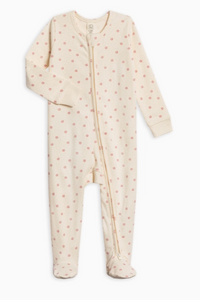 Peyton Zipper Sleeper - Carla Floral, Punch - PARK STORY