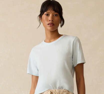 Sunwashed Regenerative Cotton Tee - Sky - PARK STORY
