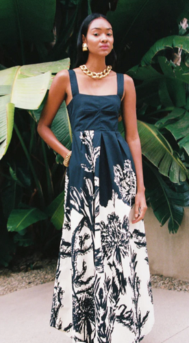 Janie Dress in Midnight Lagoon - PARK STORY