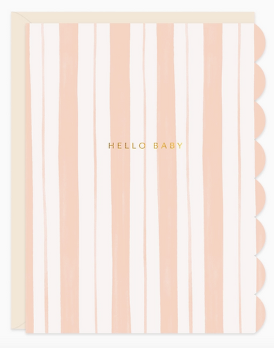 Baby Stripes Card in Pink - PARK STORY