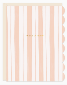 Baby Stripes Card in Pink - PARK STORY