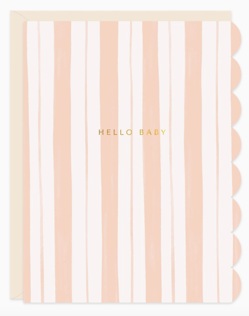 Baby Stripes Card in Pink - PARK STORY