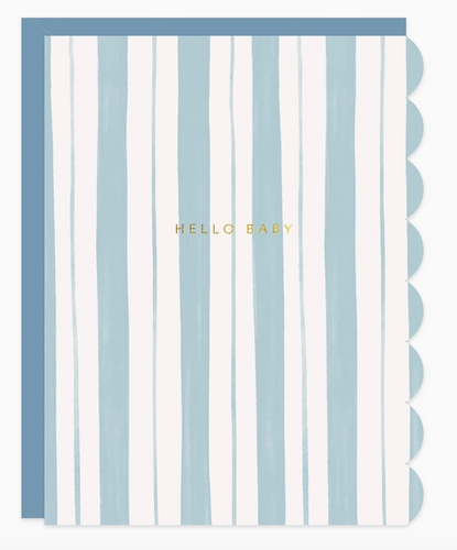 Baby Stripes Card in Blue - PARK STORY