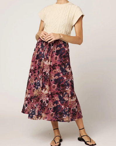 Radha Ankle Skirt in Bergamo Print - PARK STORY