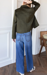 Atelier Pocket Shacket - Army Green Wool - PARK STORY
