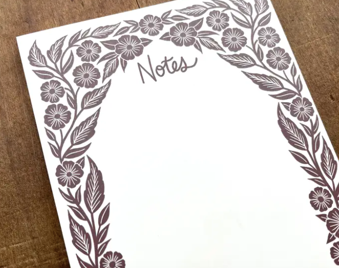 Floral Border Notepad - PARK STORY