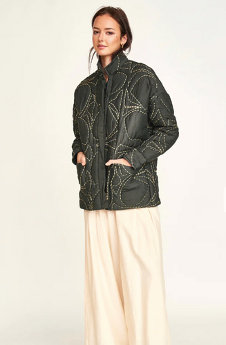Tahoe Quilted in Charcoal Jurassic Kantha - PARK STORY