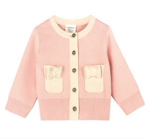 Lily Bow Pockets Sweater Knit Baby Cardigan - PARK STORY
