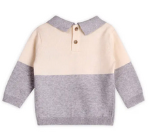 Load image into Gallery viewer, Cuddly Bear Applique Sweater Knit Collar Baby Pullover - PARK STORY
