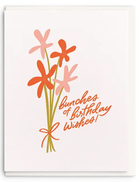 Bunches - Letterpress Birthday Card - PARK STORY