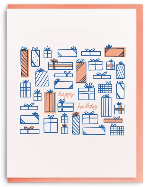 Presents - Letterpress Birthday Greeting Card - PARK STORY
