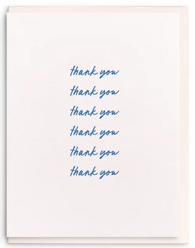 Thank You Script - Letterpress Thank You Greeting Card - PARK STORY