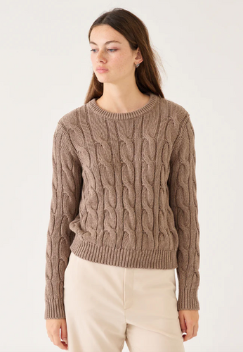 Sloane Sweater in Heather Brown - PARK STORY