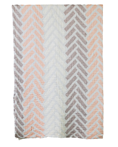 Chevron Muslin Cotton Throw Blanket - PARK STORY
