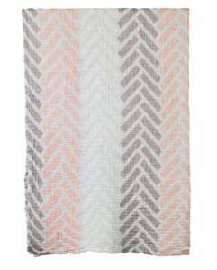 Chevron Muslin Cotton Throw Blanket - PARK STORY