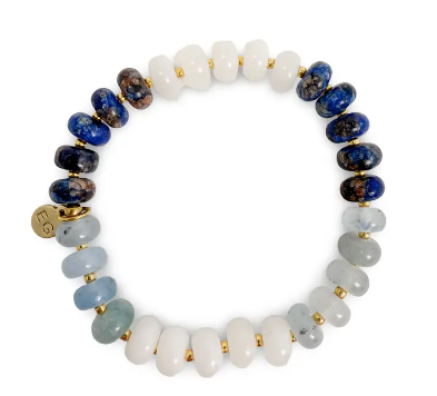Pacific Rondelle Gemstone Beaded Bracelet - PARK STORY