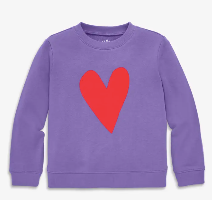 Kids Sweatshirt in Heart Sweatshirt - PARK STORY