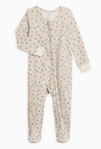 Peyton Zipper Sleeper - Pamela Floral Mist & Navy - PARK STORY