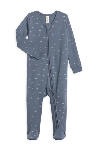 Peyton Zipper Sleeper - Tridot Denim & Mist - PARK STORY