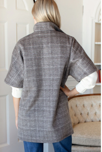 Layering Jacket - Stewart Plaid Chestnut - PARK STORY