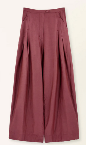 Lecce Wide Leg Pant in Merlot - PARK STORY