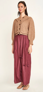 Lecce Wide Leg Pant in Merlot - PARK STORY