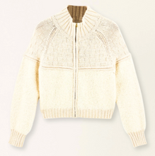 Load image into Gallery viewer, Klosters Zip Sweater in Alabaster - PARK STORY
