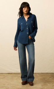 The Tried and True Chambray Shirt in Night Lagoon Wash