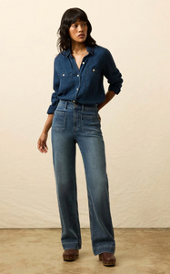 The Tried and True Chambray Shirt in Night Lagoon Wash