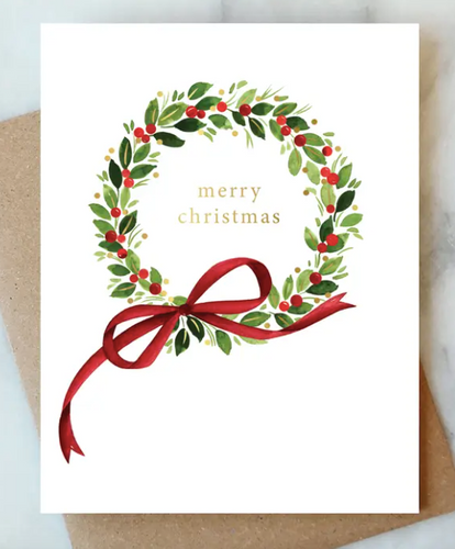 Berry Holly Wreath Holiday Card | Christmas Holiday Card - PARK STORY