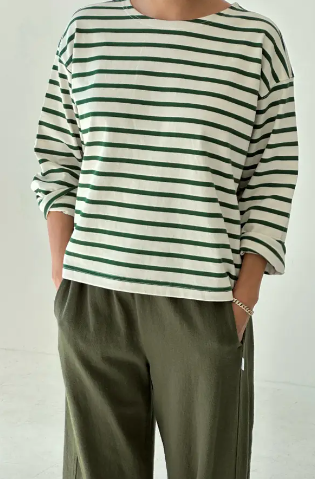 Sailor Top in Pine Stripe - PARK STORY